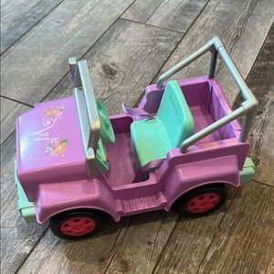 American Girl Pink and Teal Toy Jeep